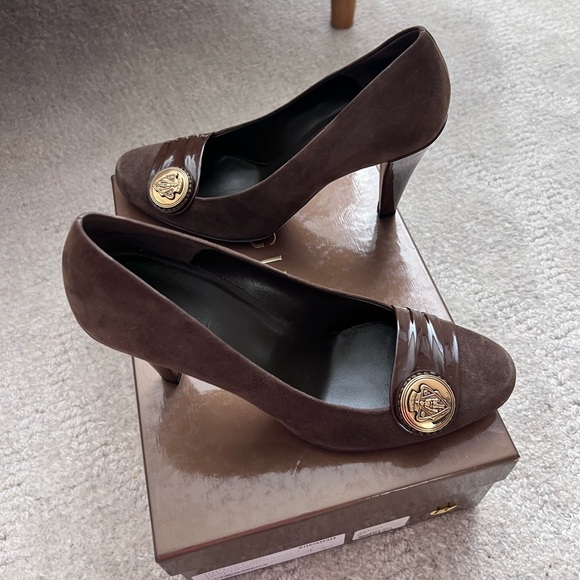 Gucci Husteria Suede & Patent Leather Heels - Picture 8 of 10